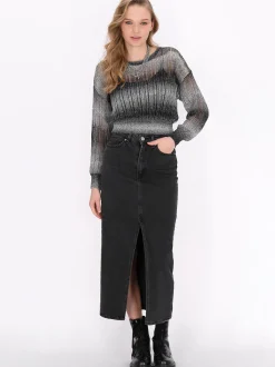 MyMo Damen Pullover in schwarz