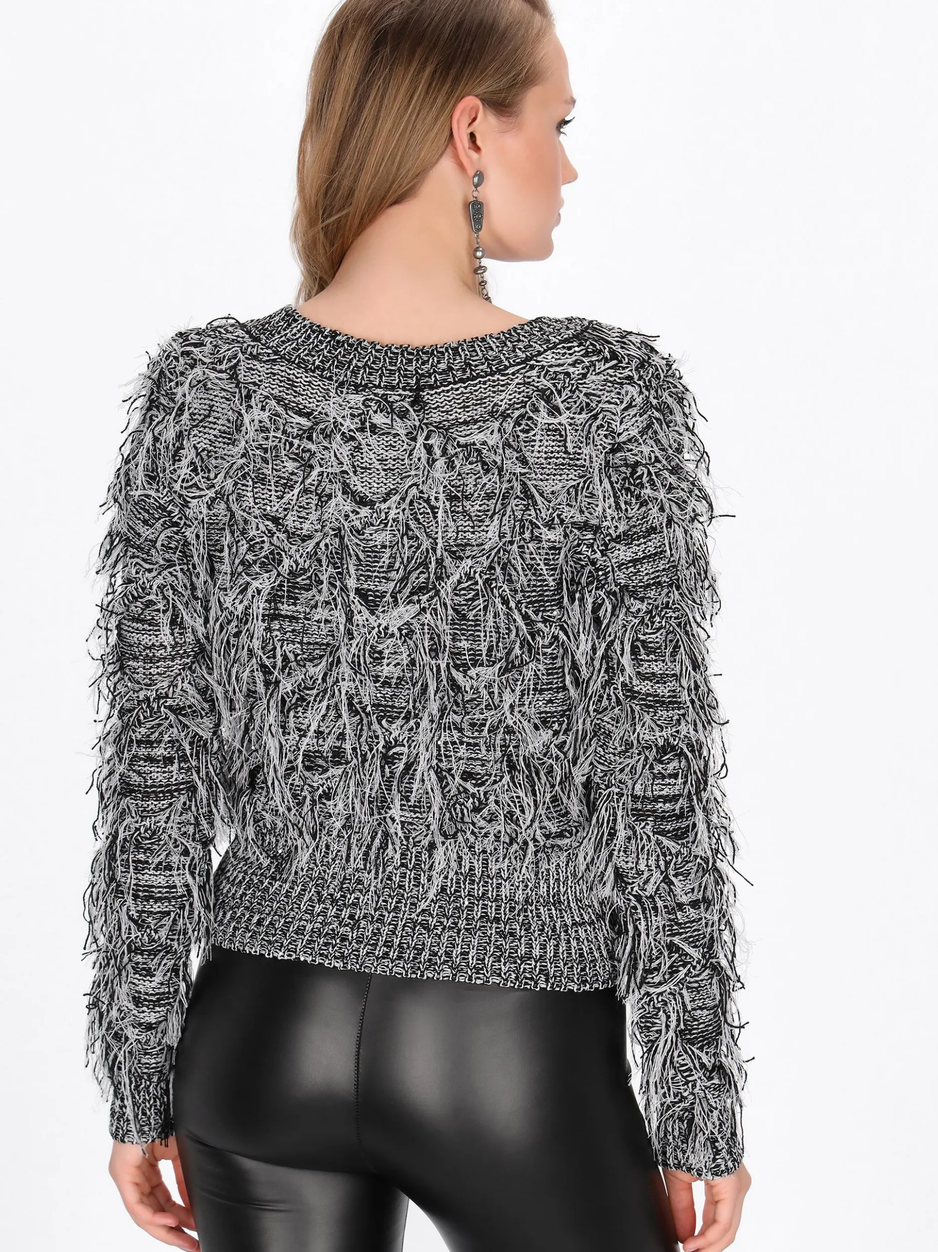 MyMo Damen Pullover in schwarz