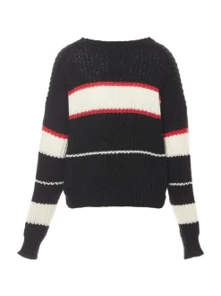 MyMo Damen Pullover in schwarz - Ausschnitt: Rundhals