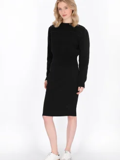 MyMo Damen Pullover in schwarz - Ausschnitt: Rundhals