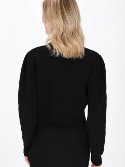 MyMo Damen Pullover in schwarz - Ausschnitt: Rundhals