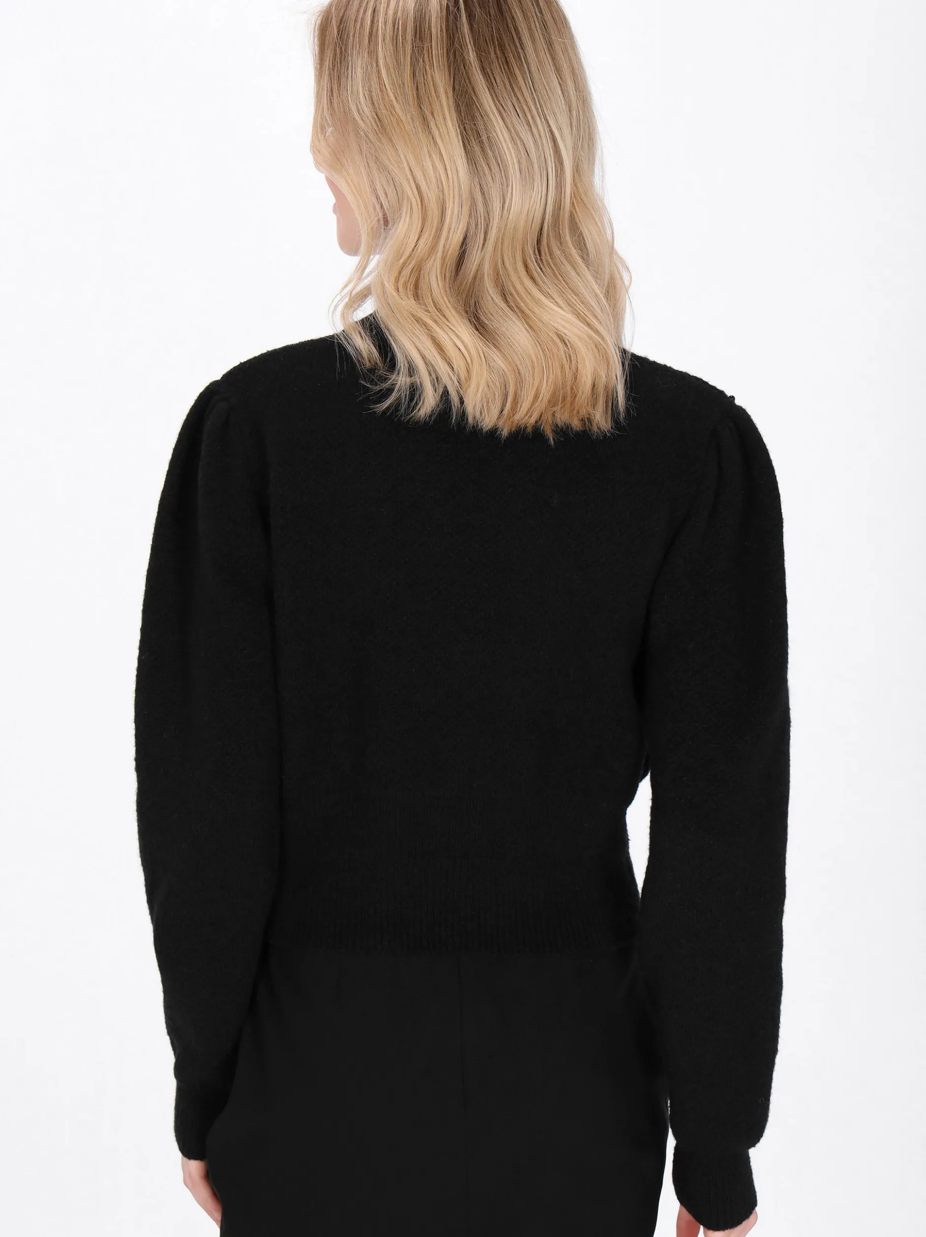 MyMo Damen Pullover in schwarz - Ausschnitt: Rundhals