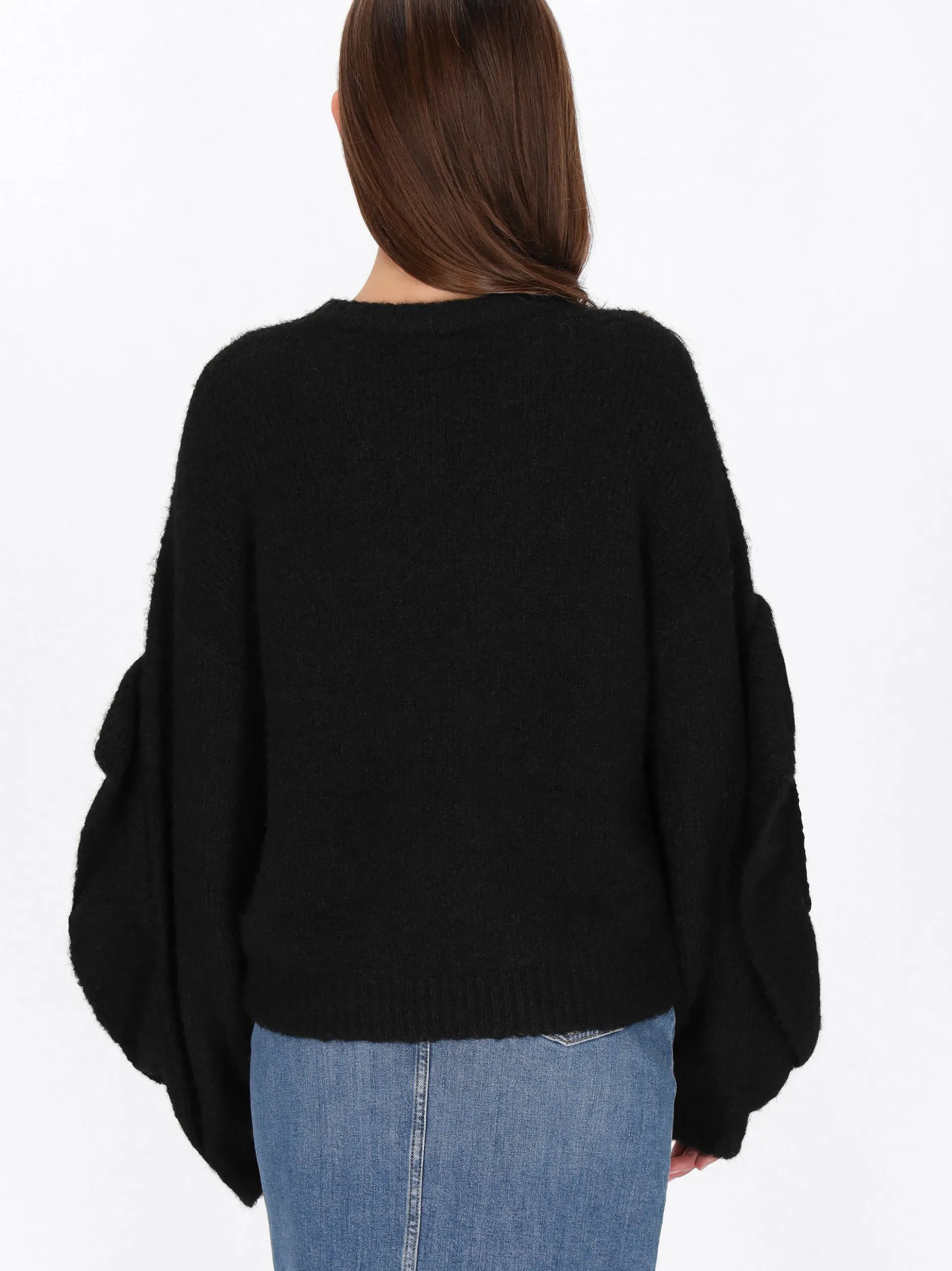 MyMo Damen Pullover in schwarz - Ausschnitt: Rundhals