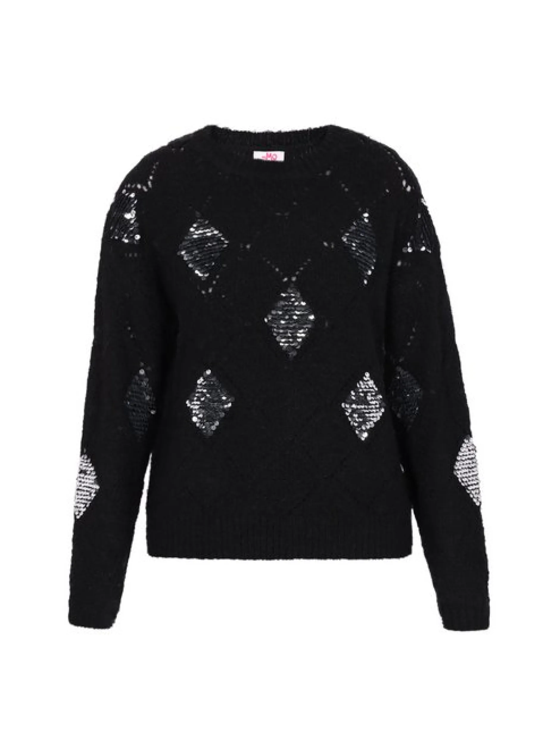 MyMo Damen Pullover in schwarz - Ausschnitt: Rundhals