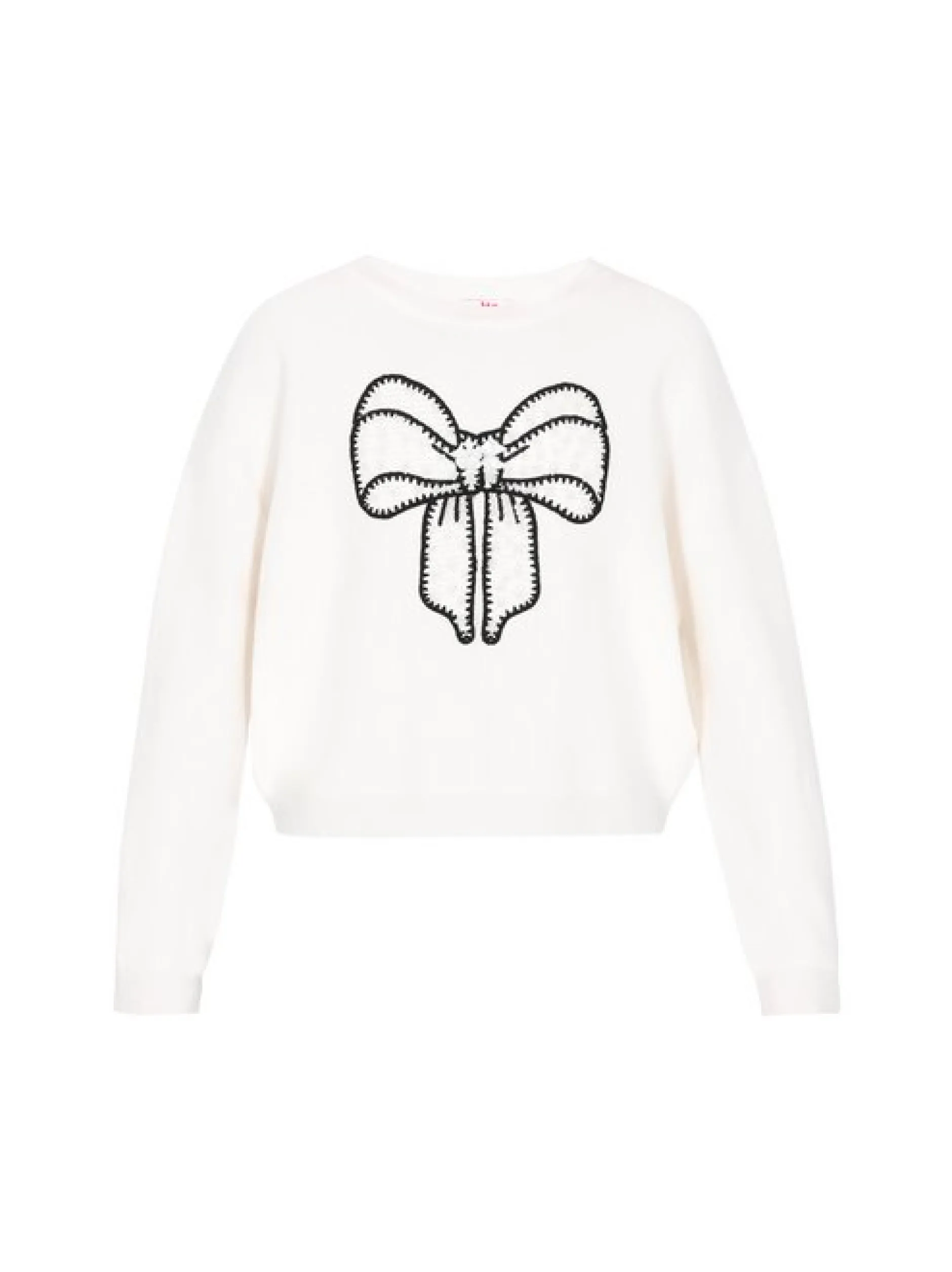 MyMo Damen Pullover in weiß - Ausschnitt: Rundhals
