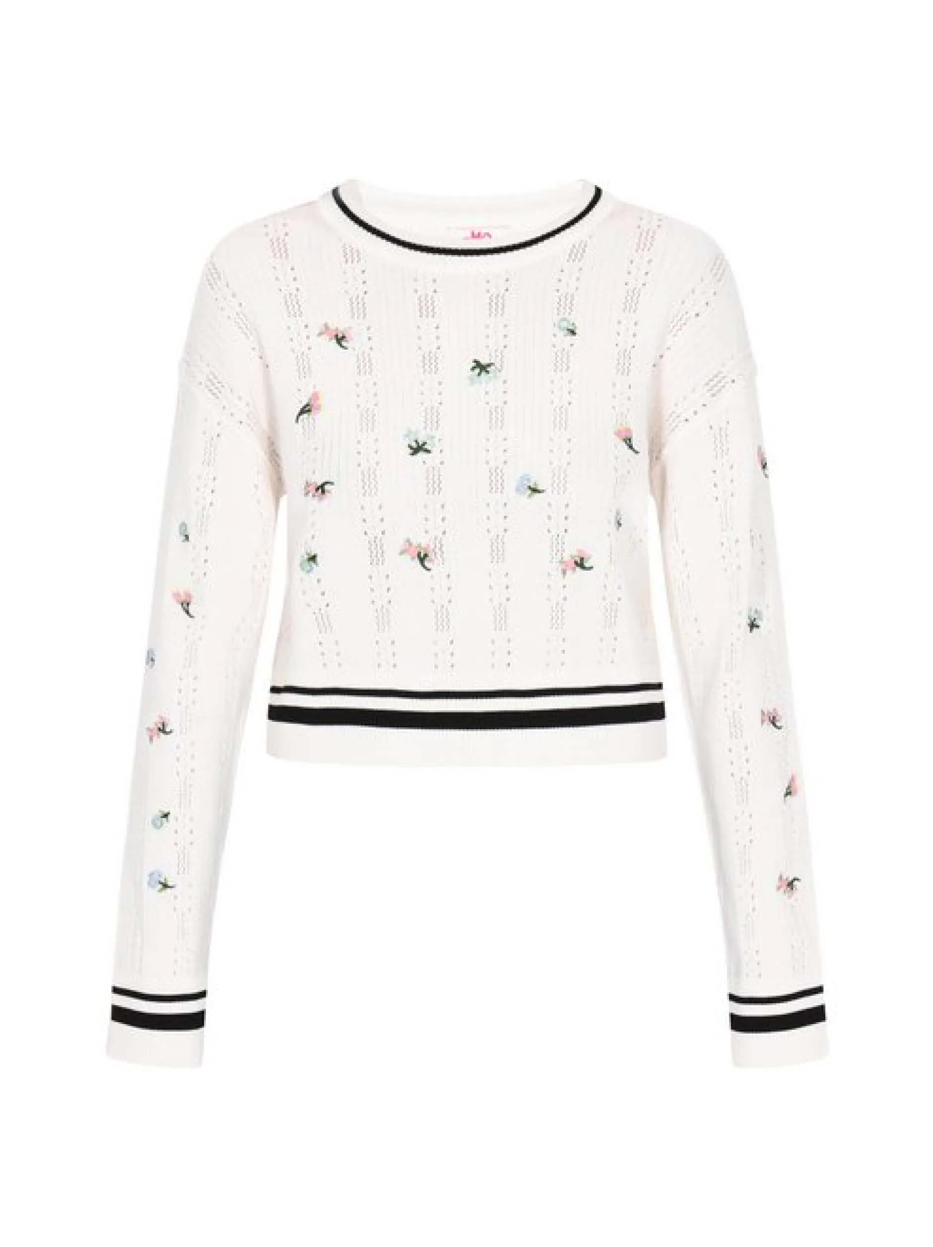 MyMo Damen Pullover in weiß - Ausschnitt: Rundhals