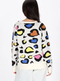 MyMo Damen Pullover in weiß - Ausschnitt: Rundhals