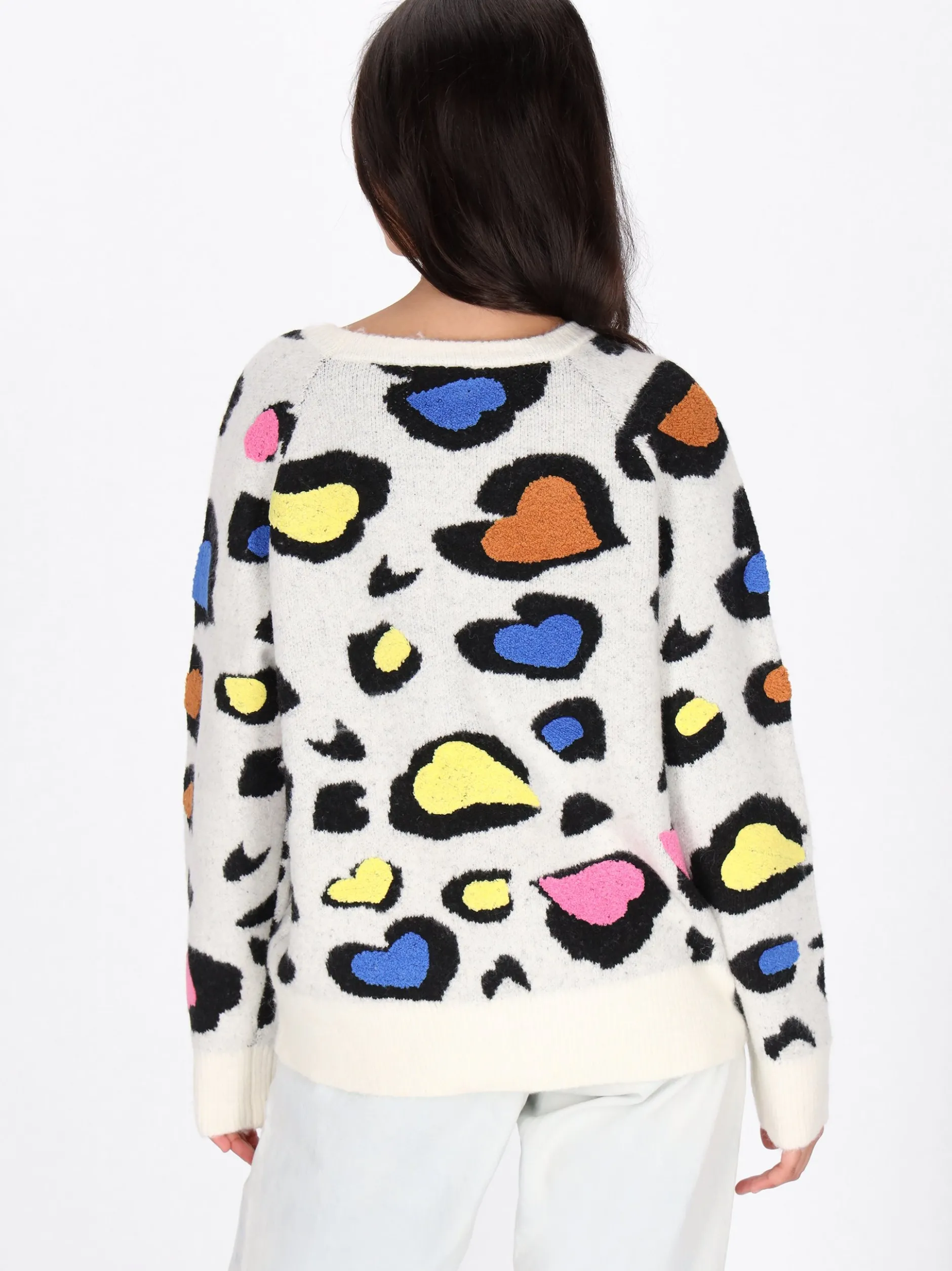 MyMo Damen Pullover in weiß - Ausschnitt: Rundhals