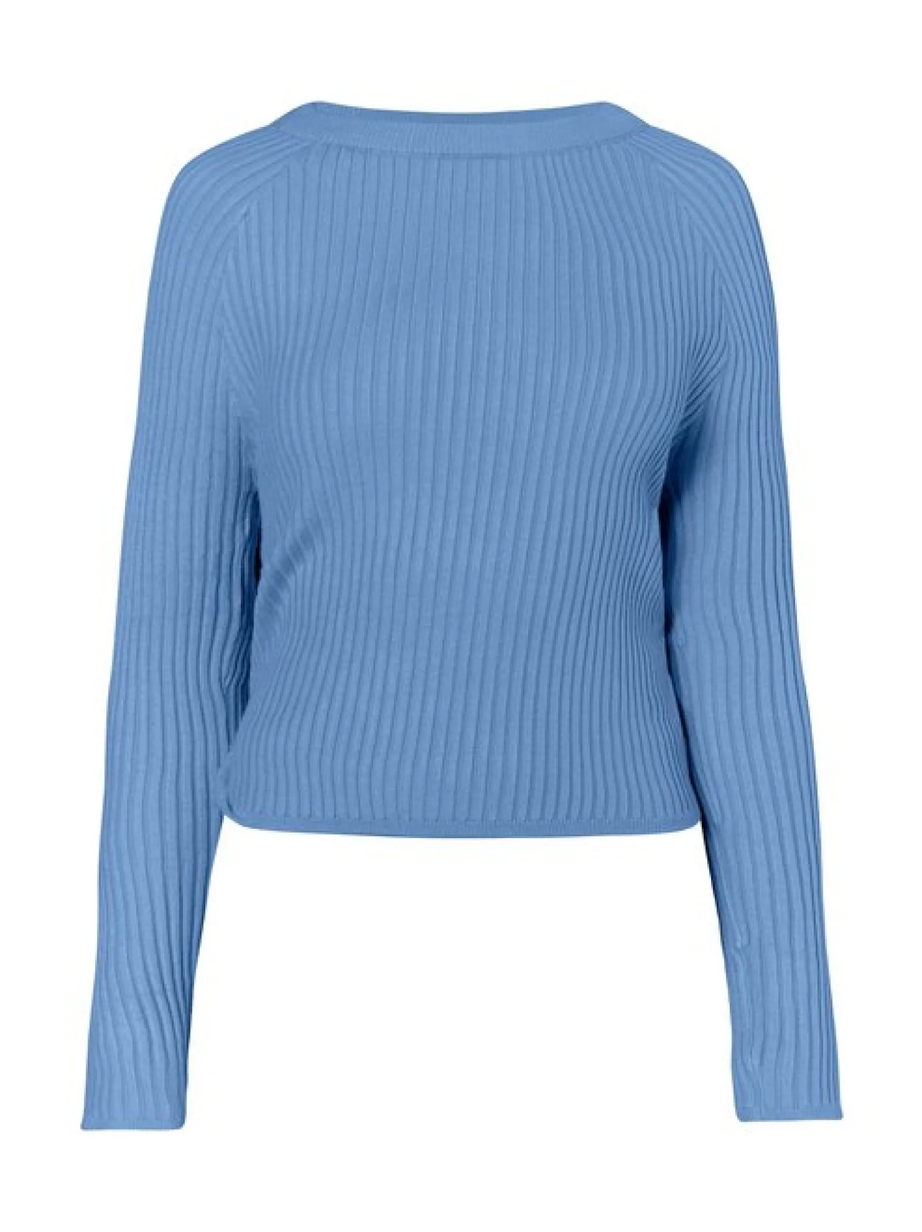 MyMo Damen Rückenfreier Pullover in blau