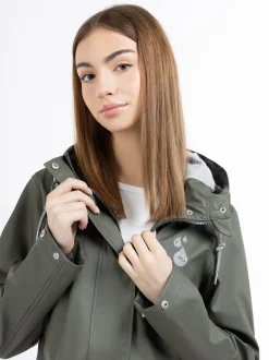 MyMo Damen Regenjacke in oliv