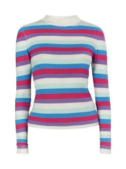 MyMo Damen Rippstrickpullover in mehrfarbig
