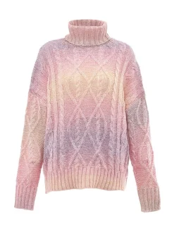 MyMo Damen Rollkragenpullover in mehrfarbig
