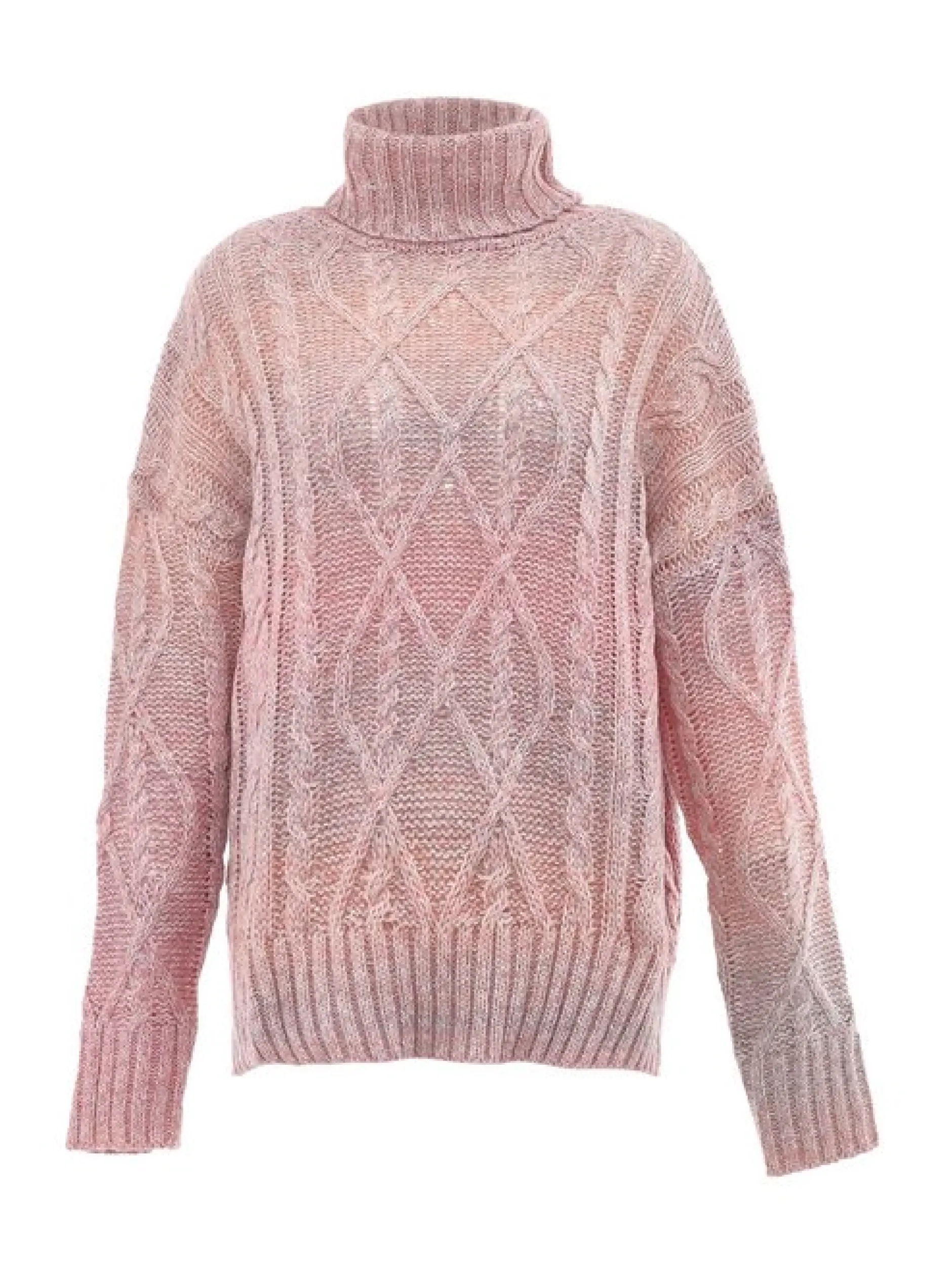 MyMo Damen Rollkragenpullover in pink