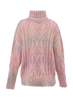 MyMo Damen Rollkragenpullover in pink