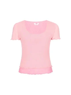 MyMo Damen Shirt in pink - Ausschnitt: Rundhals