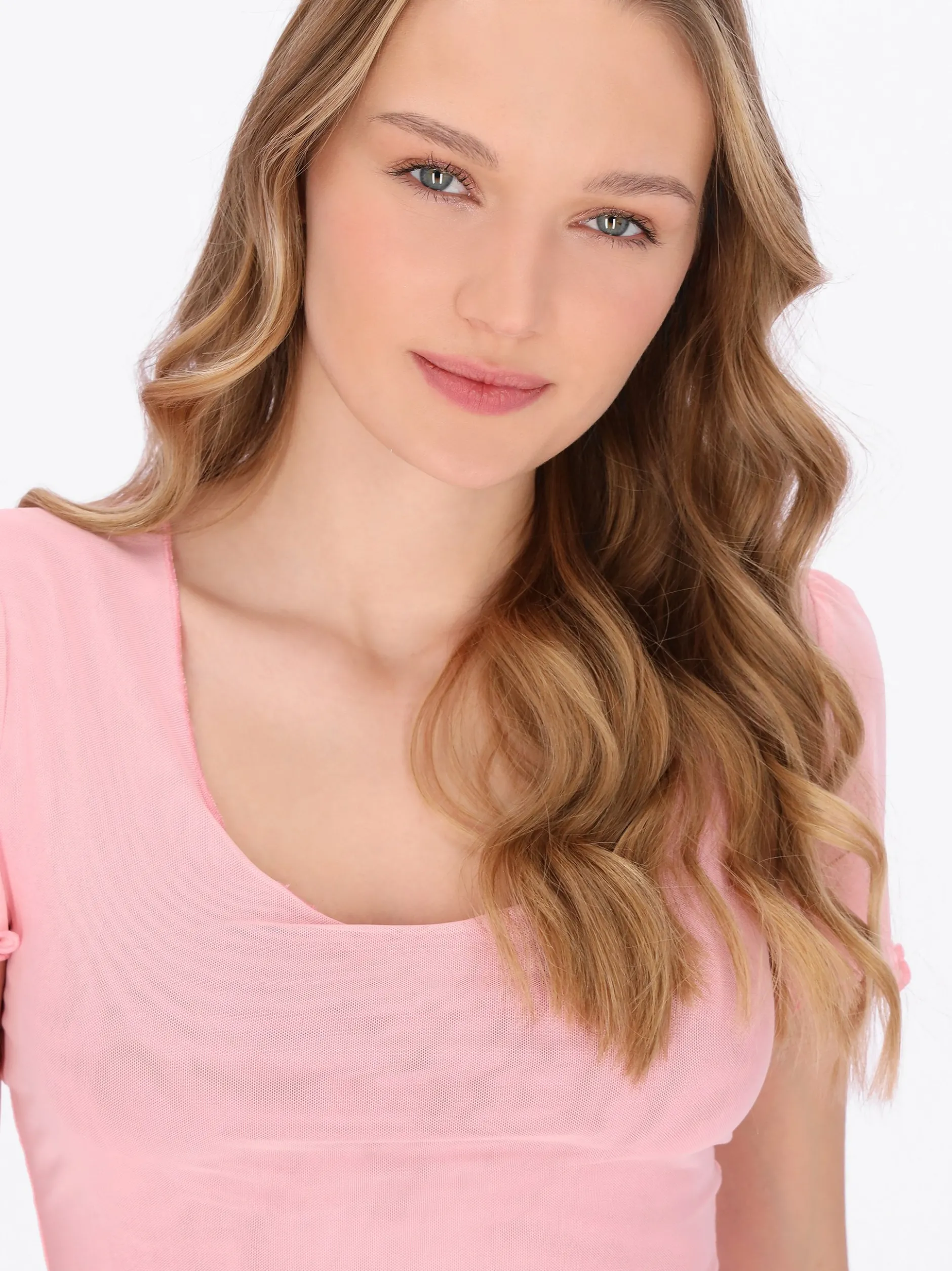 MyMo Damen Shirt in pink - Ausschnitt: Rundhals