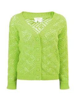 MyMo Damen Strickcardigan in grün