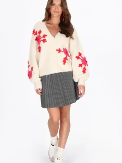 MyMo Damen Strickjacke in beige