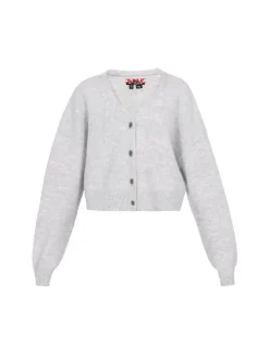 MyMo Damen Strickjacke in grau