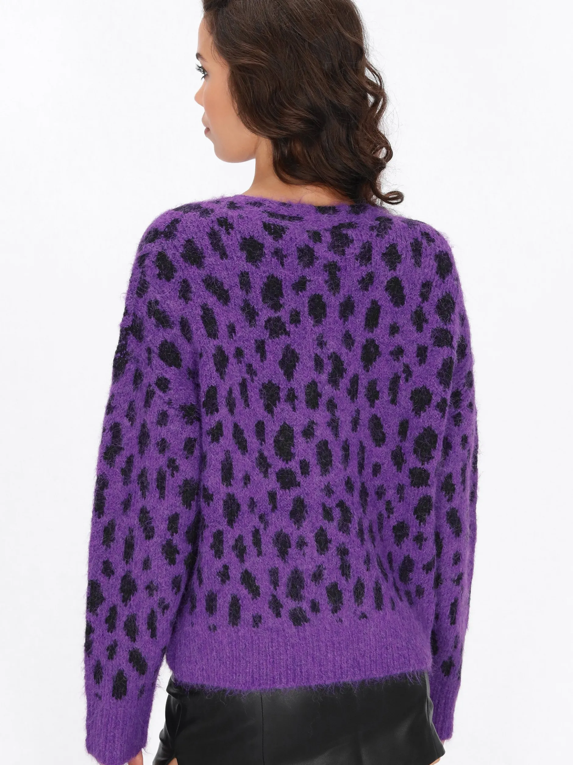 MyMo Damen Strickjacke in lila