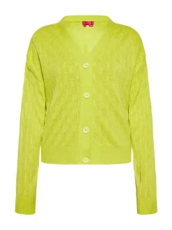 MyMo Damen Strickjacke in limone