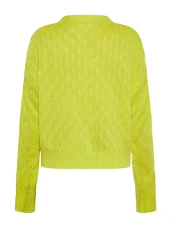 MyMo Damen Strickjacke in limone
