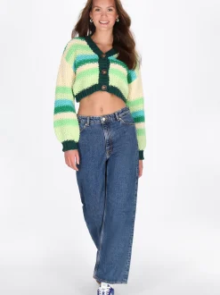 MyMo Damen Strickjacke in mehrfarbig