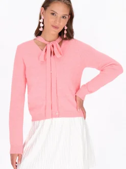 MyMo Damen Strickjacke in pink