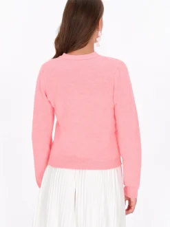 MyMo Damen Strickjacke in pink