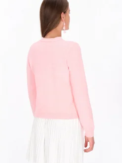 MyMo Damen Strickjacke in rosa