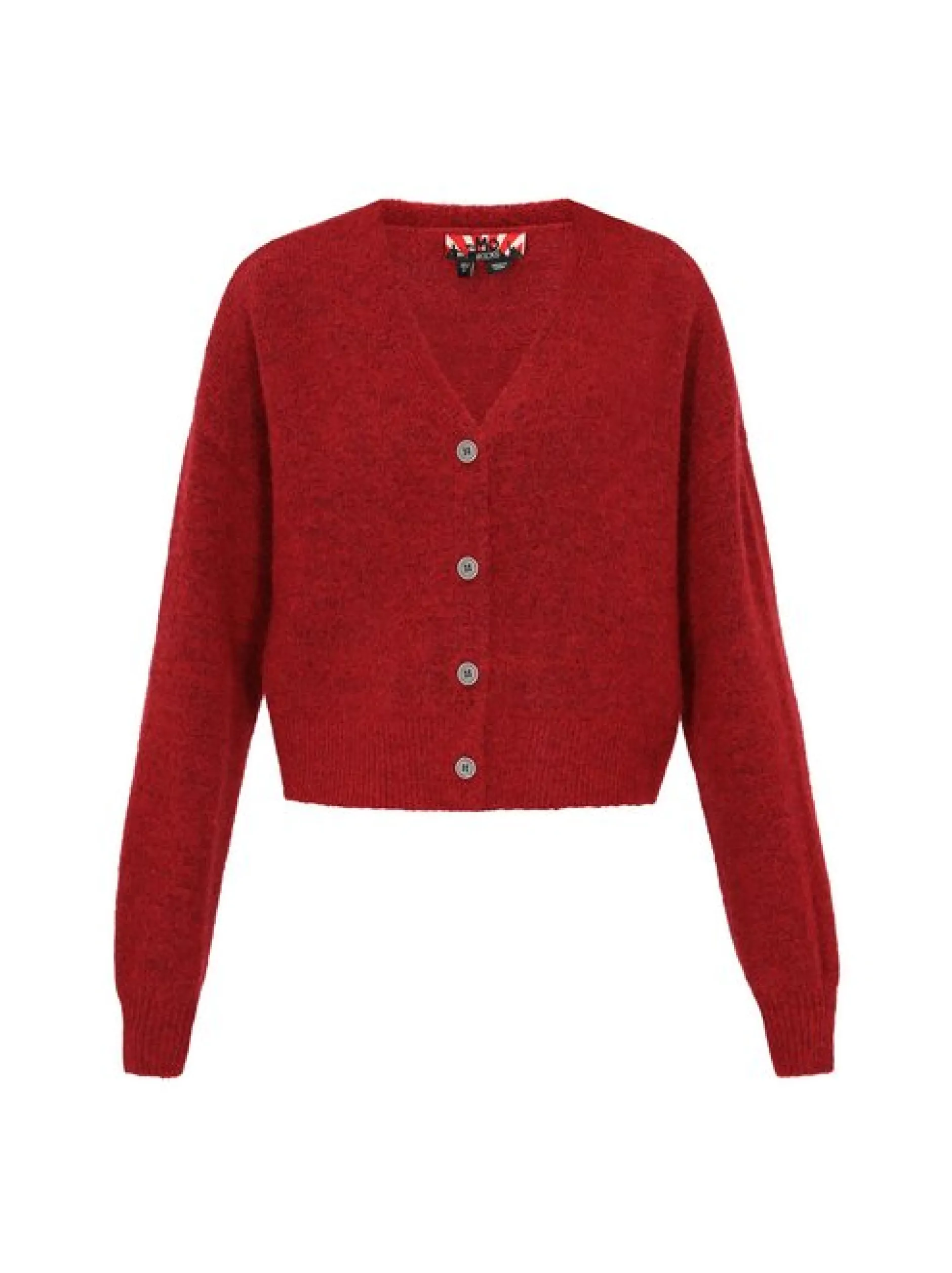 MyMo Damen Strickjacke in rot
