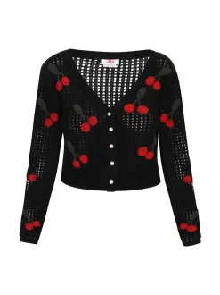 MyMo Damen Strickjacke in schwarz