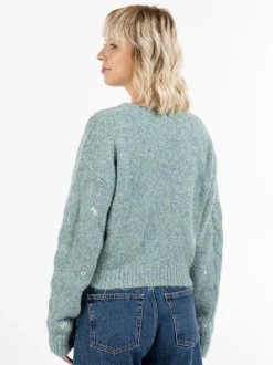 MyMo Damen Strickjacke in türkis