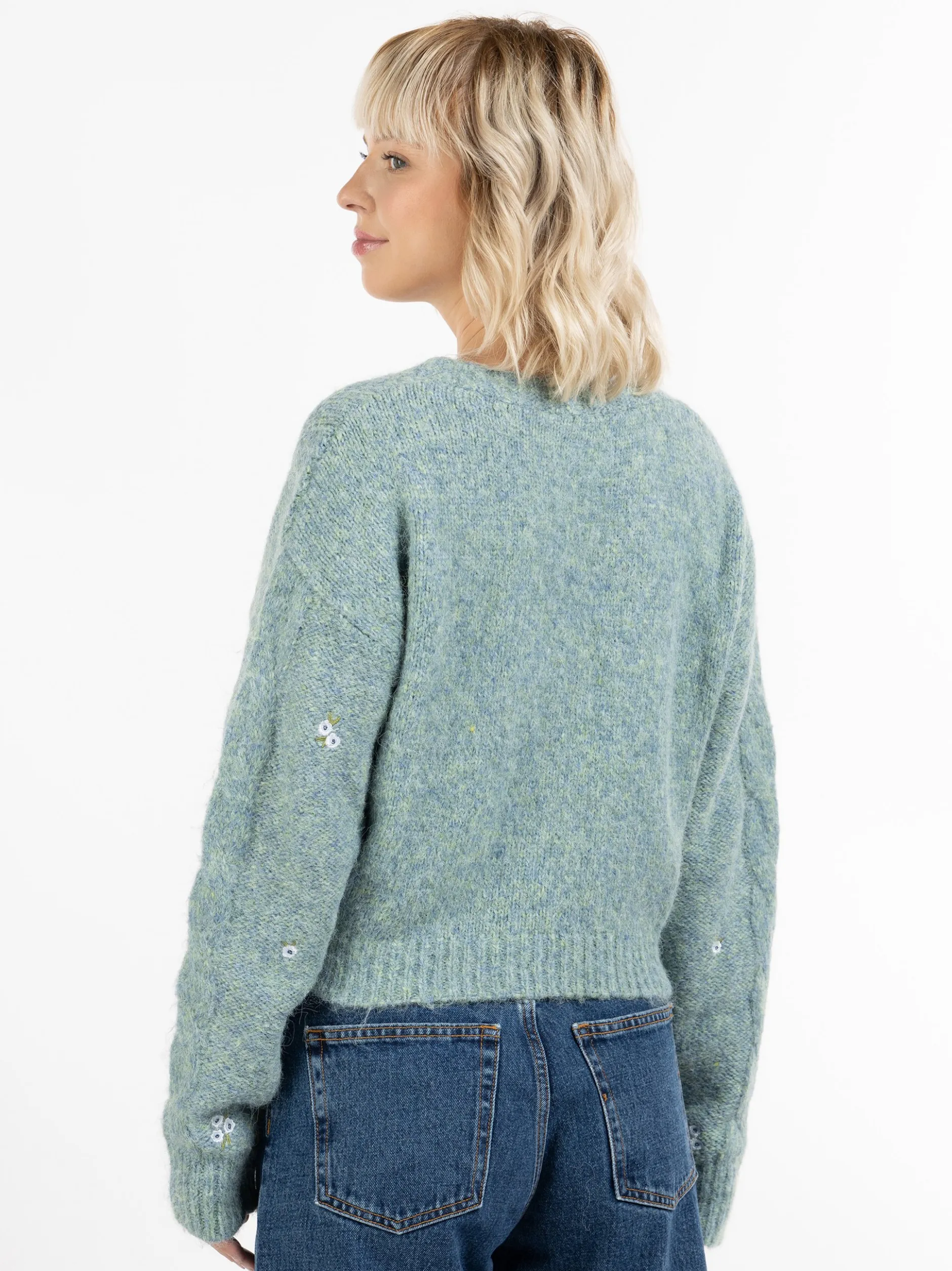 MyMo Damen Strickjacke in türkis