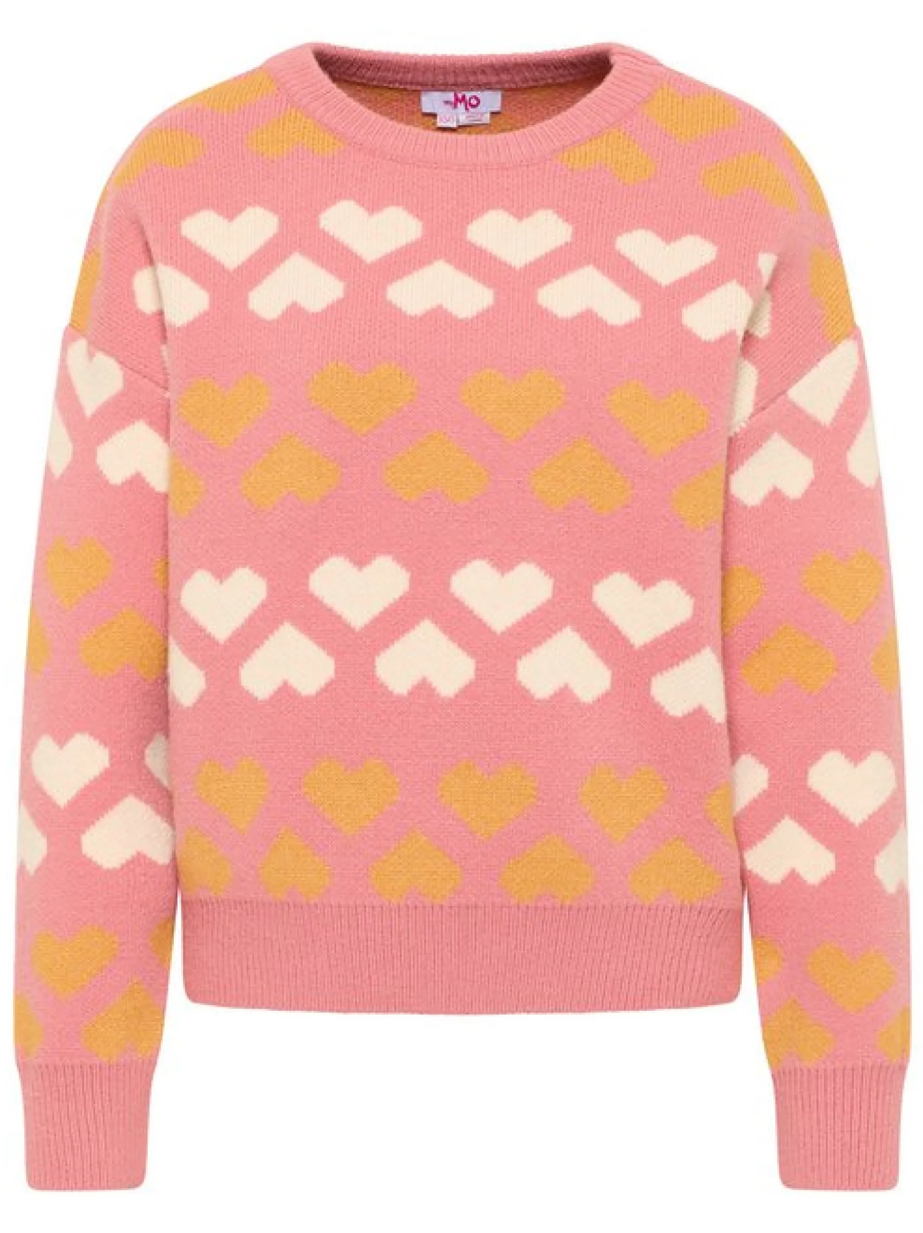 MyMo Damen Strickpullover in aprikot