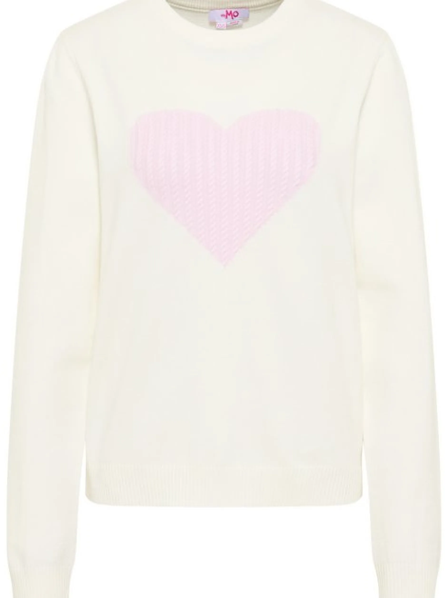 MyMo Damen Strickpullover in ecru - Ausschnitt: Rundhals