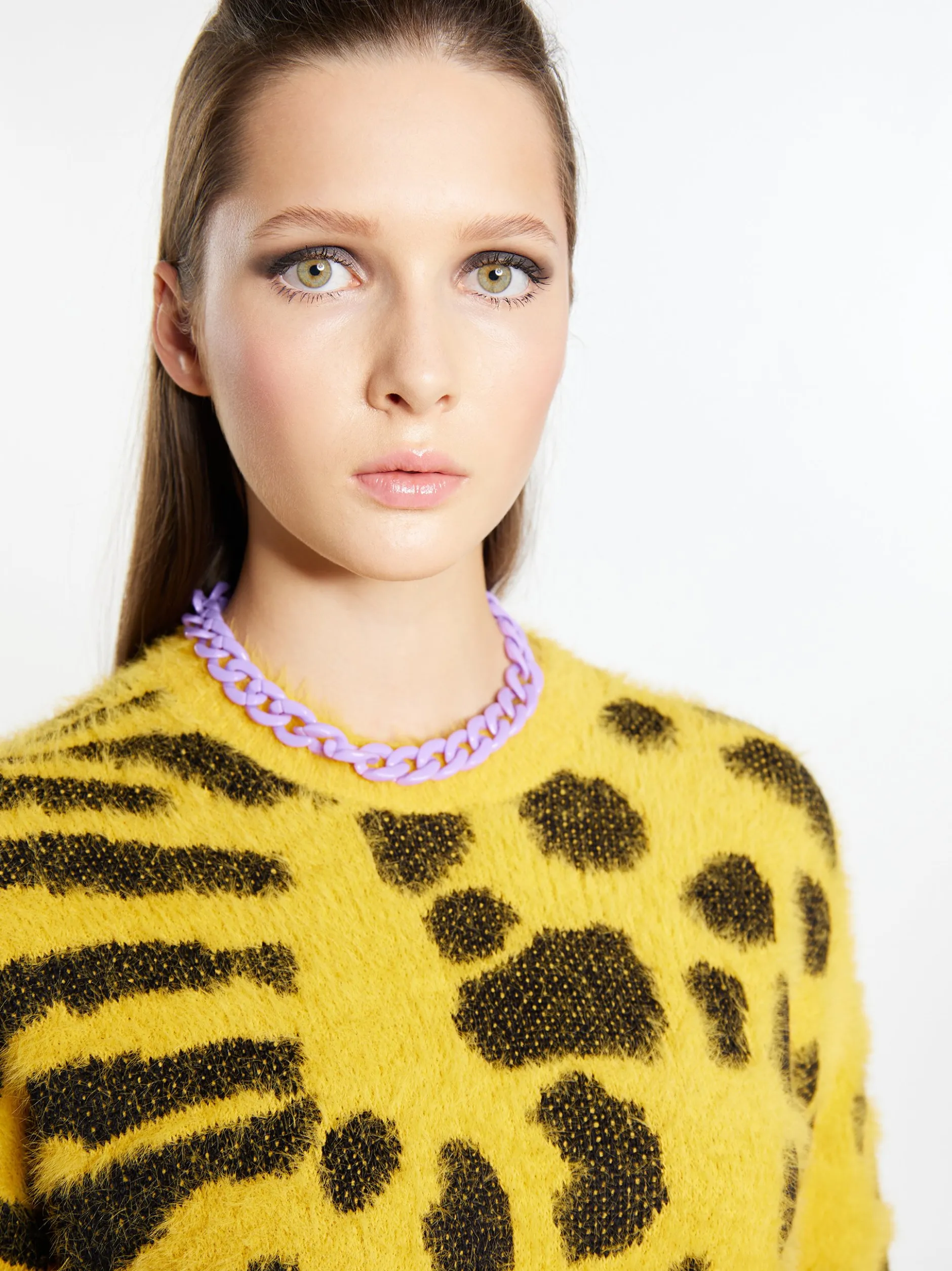 MyMo Damen Strickpullover in gelb - Ausschnitt: Rundhals