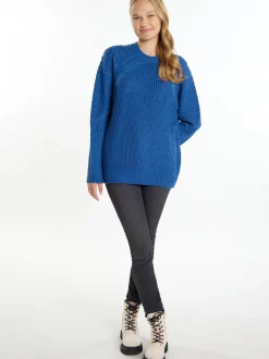 MyMo Damen Strickpullover in marine