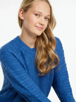 MyMo Damen Strickpullover in marine
