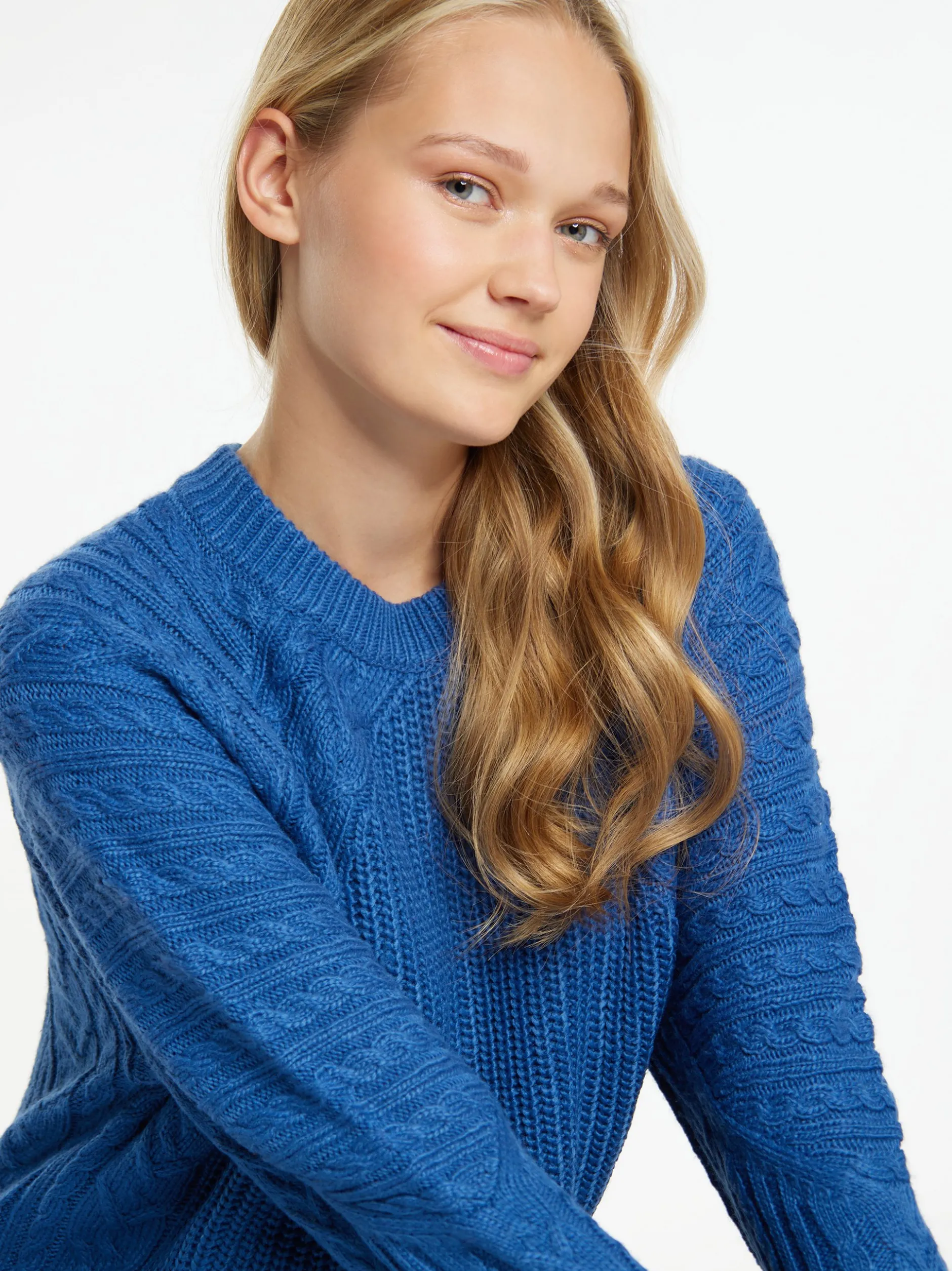 MyMo Damen Strickpullover in marine
