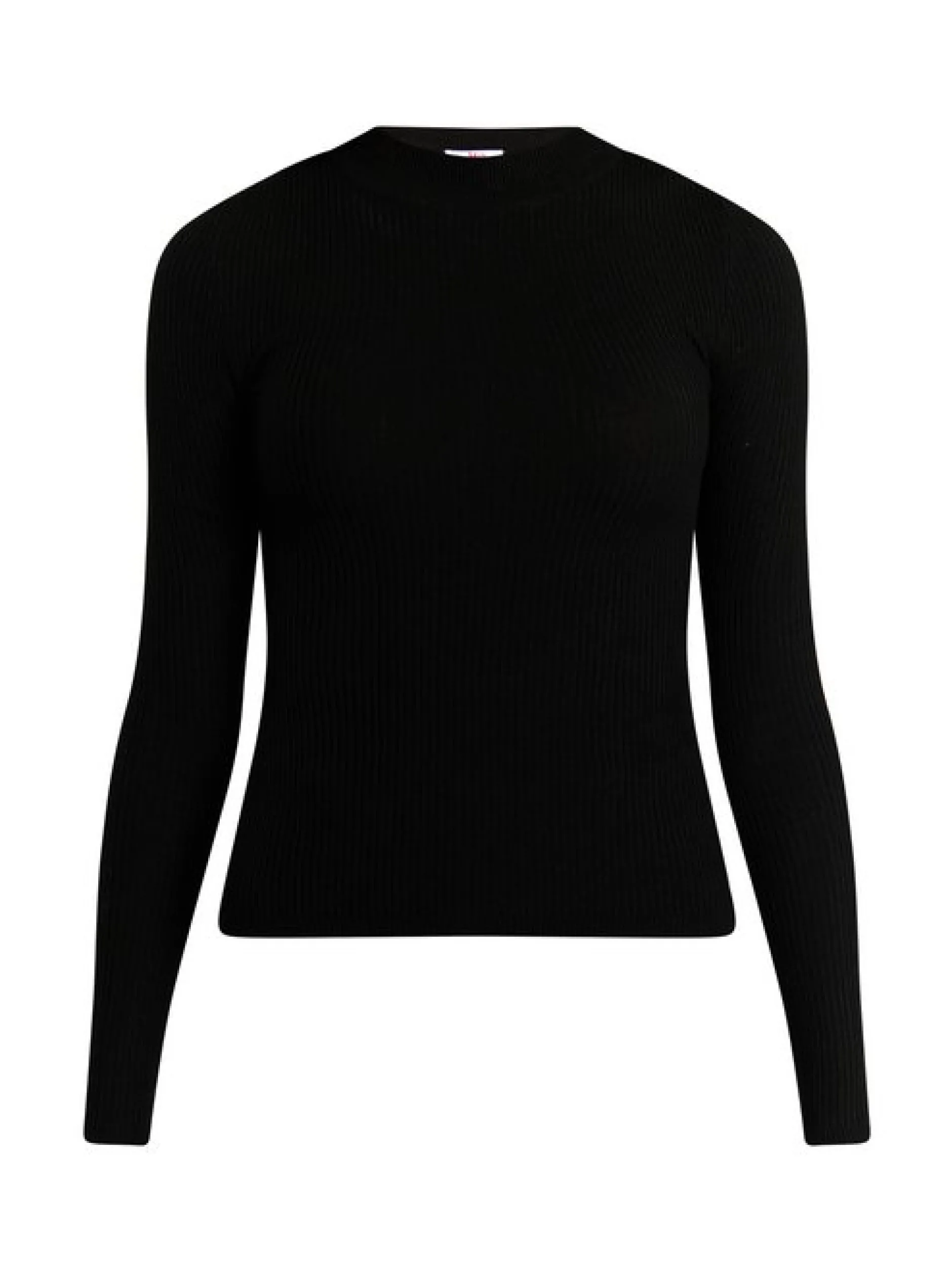MyMo Damen Strickpullover in schwarz