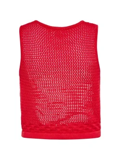 MyMo Damen Stricktop in rot - Ausschnitt: Rundhals