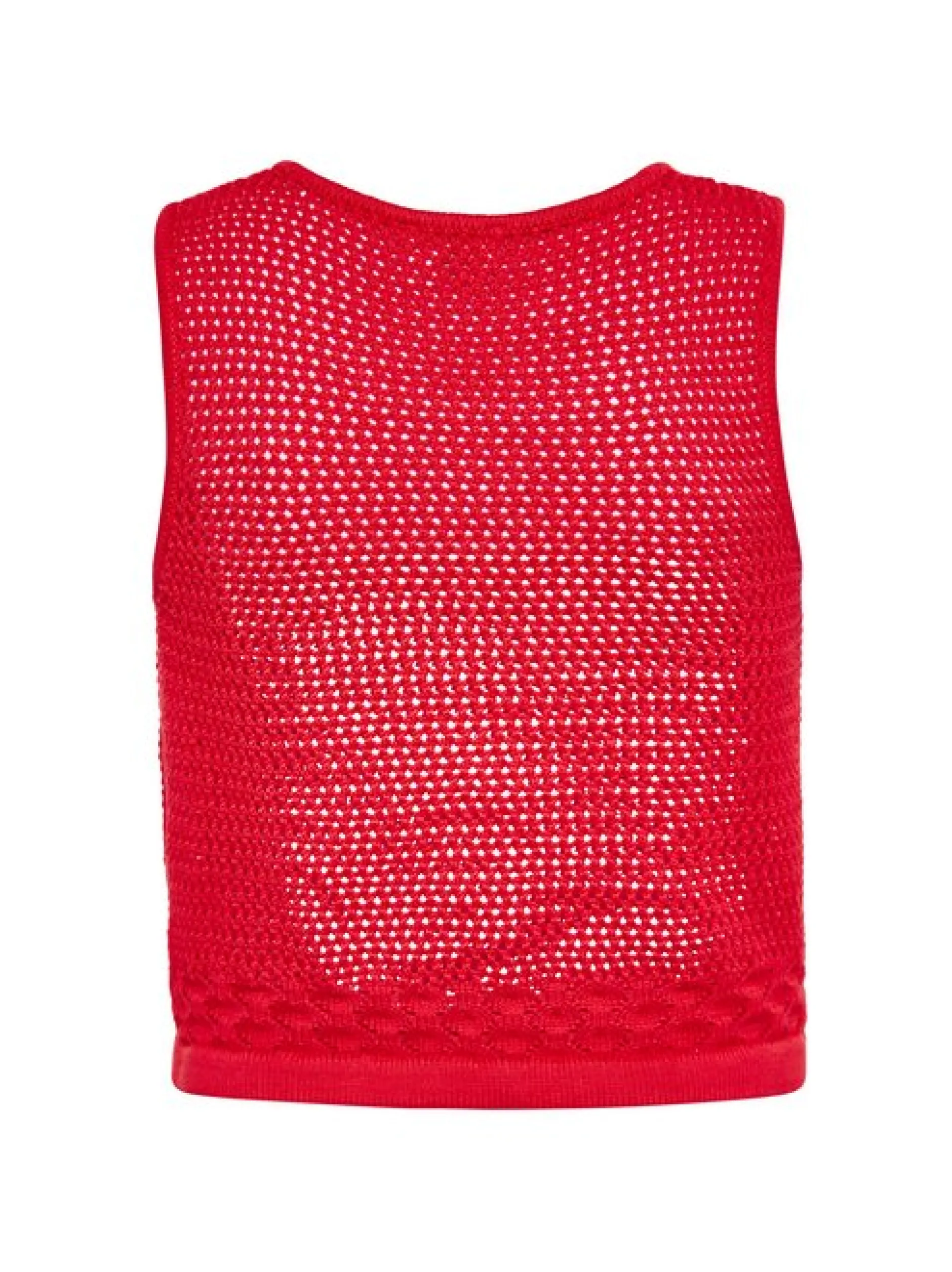 MyMo Damen Stricktop in rot - Ausschnitt: Rundhals