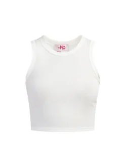 MyMo Damen Tanktop in weiß - Ausschnitt: Rundhals