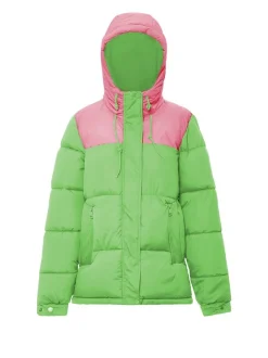 MyMo Damen Wattierte Steppjacke in grün
