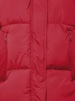 MyMo Damen Wattierte Steppjacke in rot