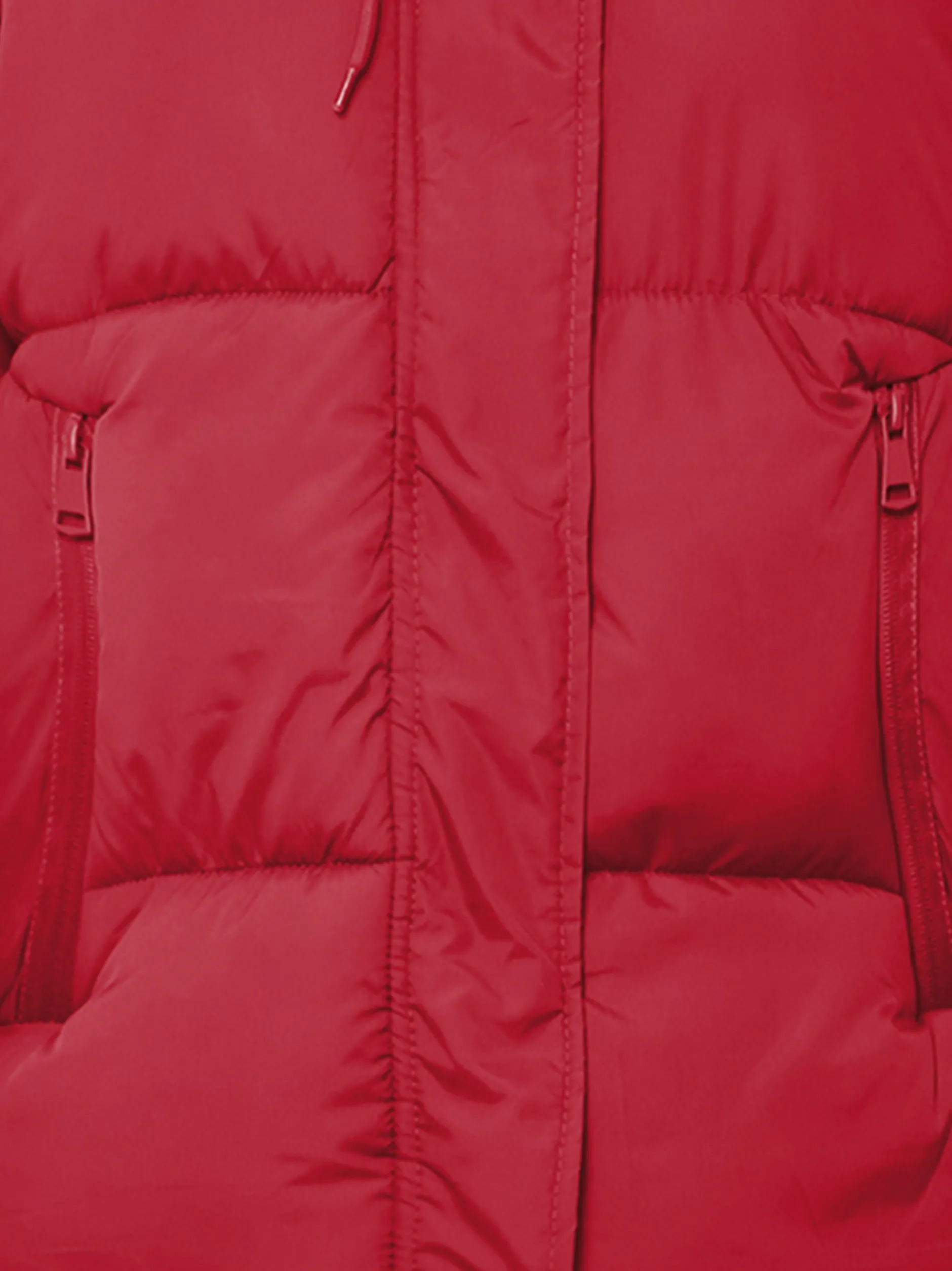 MyMo Damen Wattierte Steppjacke in rot