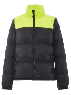 MyMo Damen Wattierte Steppjacke in schwarz