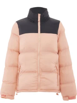 MyMo Damen Wattierte Steppjacke in schwarz