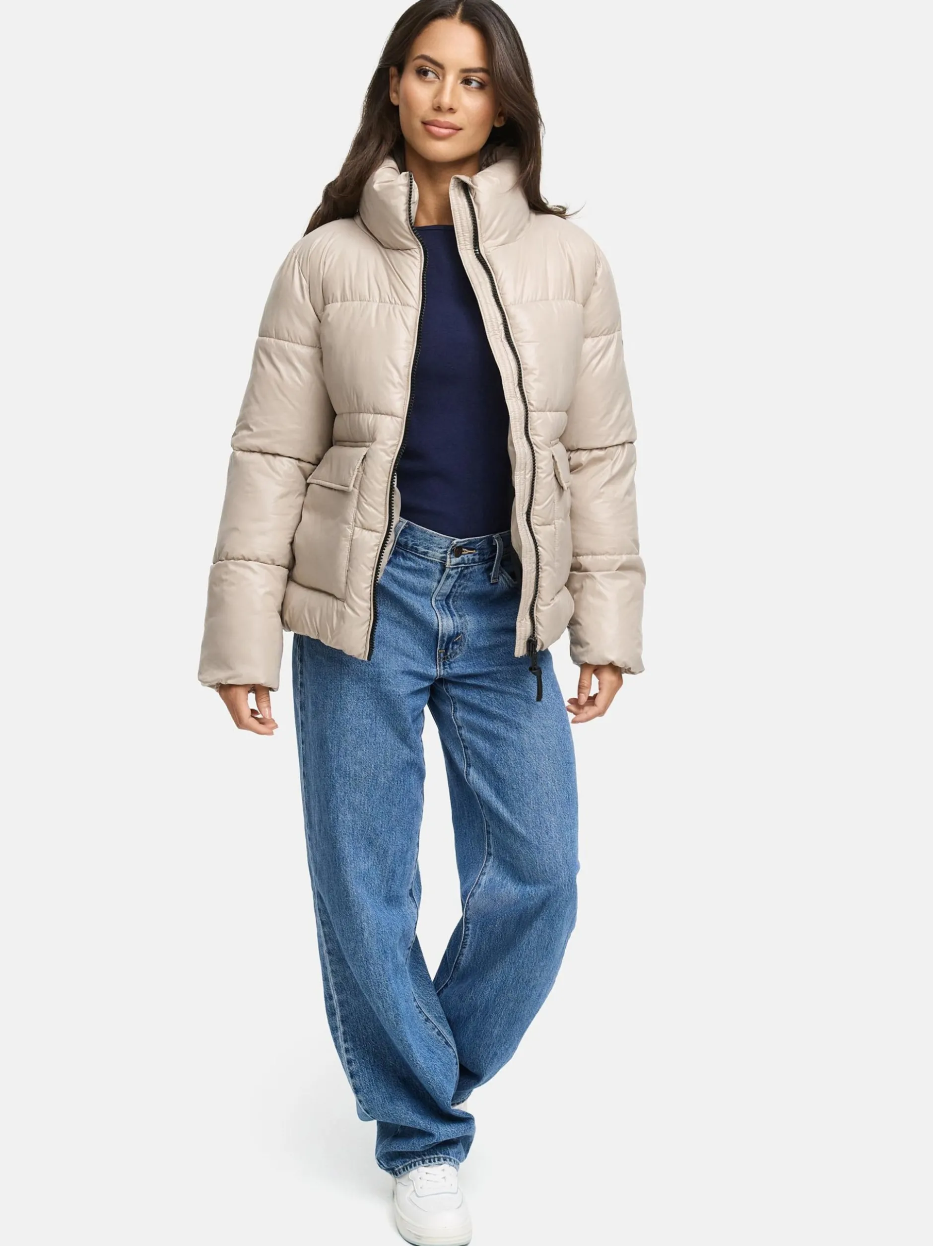 Navahoo Damen Kurzjacke - Eispracht 14 in taupe